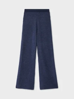 merino cashmere boucle wide leg pant