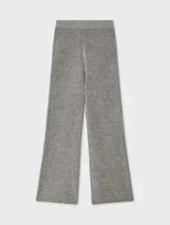 merino cashmere boucle wide leg pant