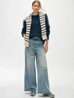 merino cashmere cable crewneck