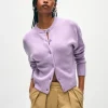 merino cashmere crewneck cardigan
