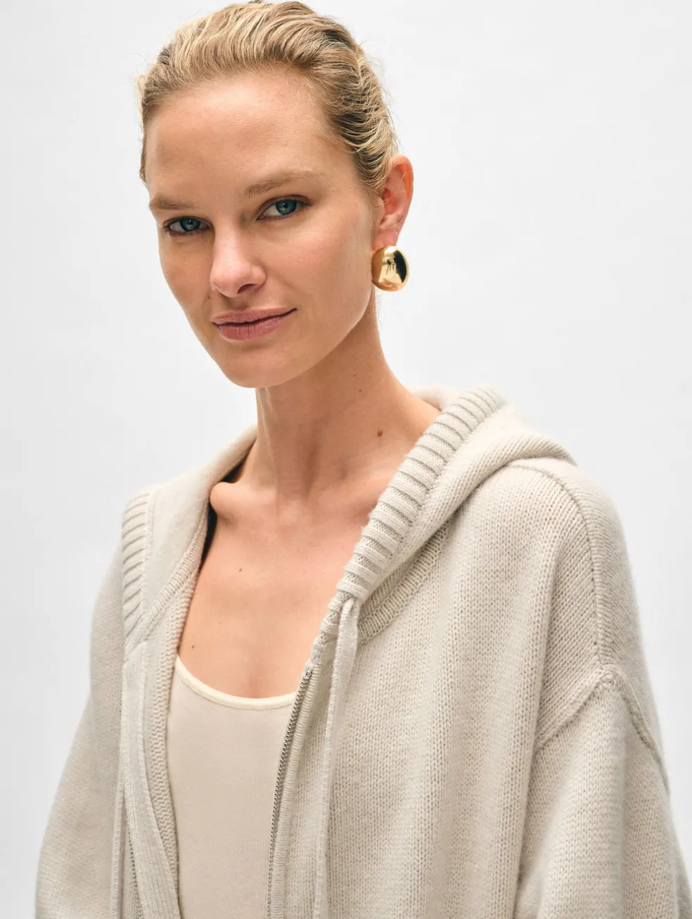 merino cashmere luxe boyfriend hoodie