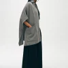 merino cashmere open poncho