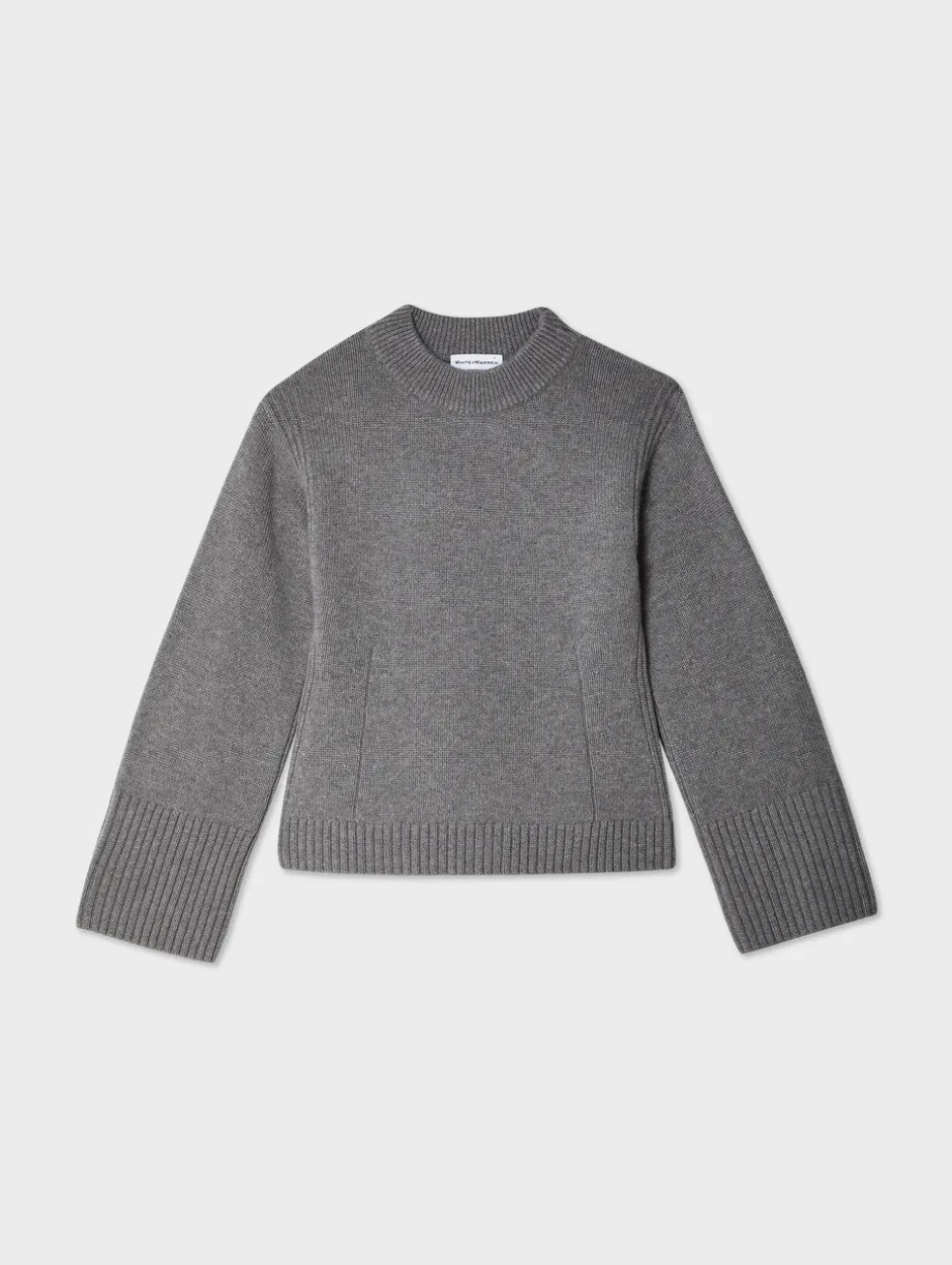 merino cashmere waisted crewneck