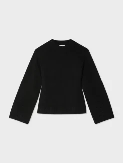 merino cashmere waisted crewneck