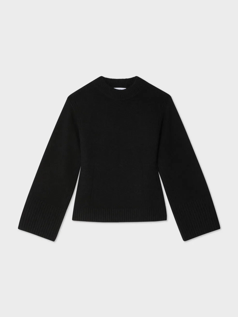 merino cashmere waisted crewneck