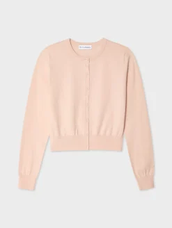 organic cotton crewneck cardigan