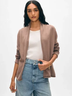 organic cotton mini trapeze cardigan