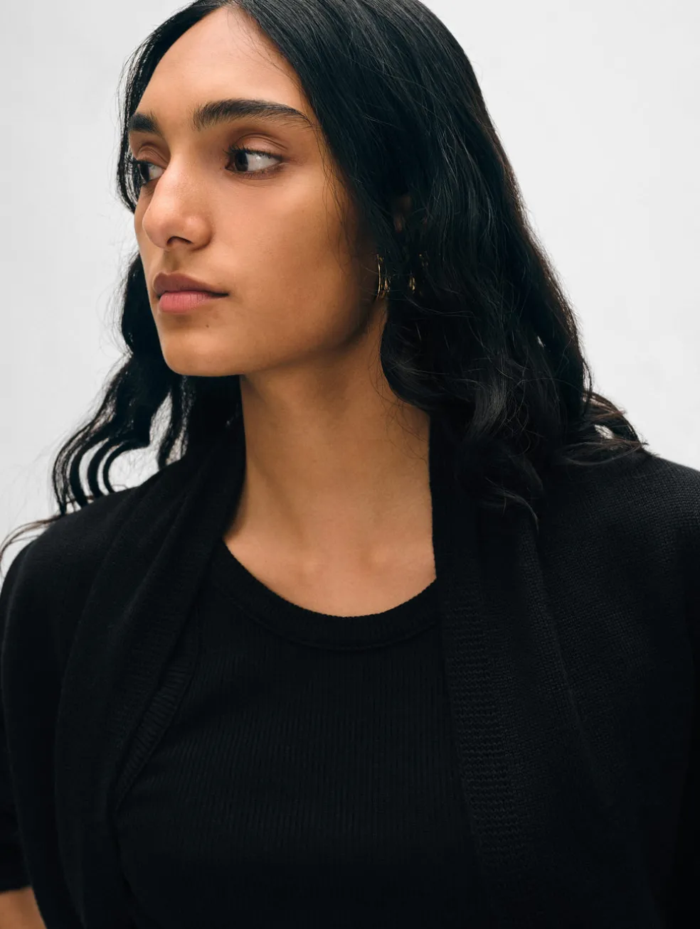 organic cotton mini trapeze cardigan