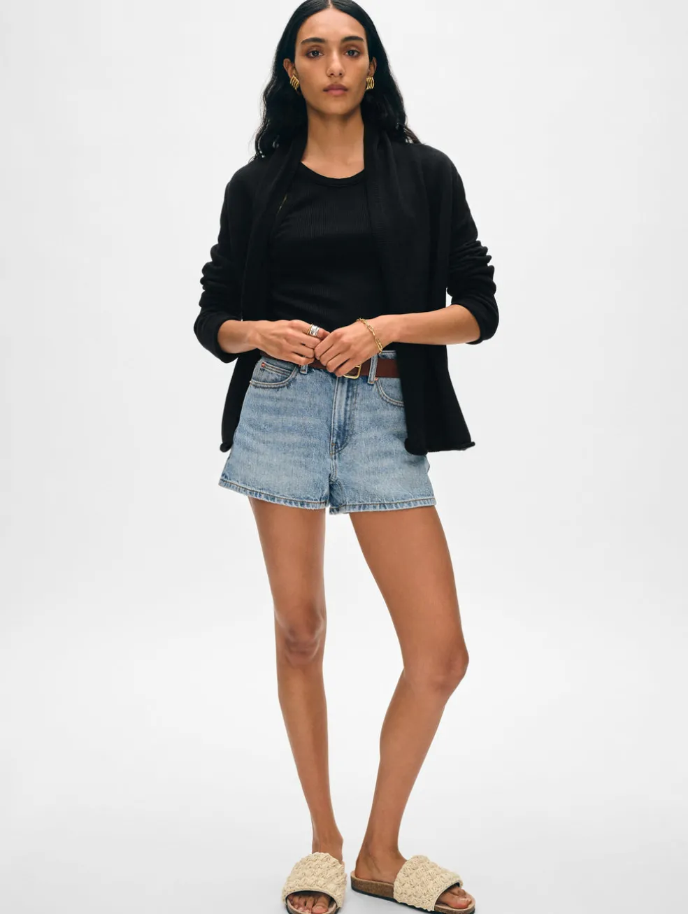 organic cotton mini trapeze cardigan