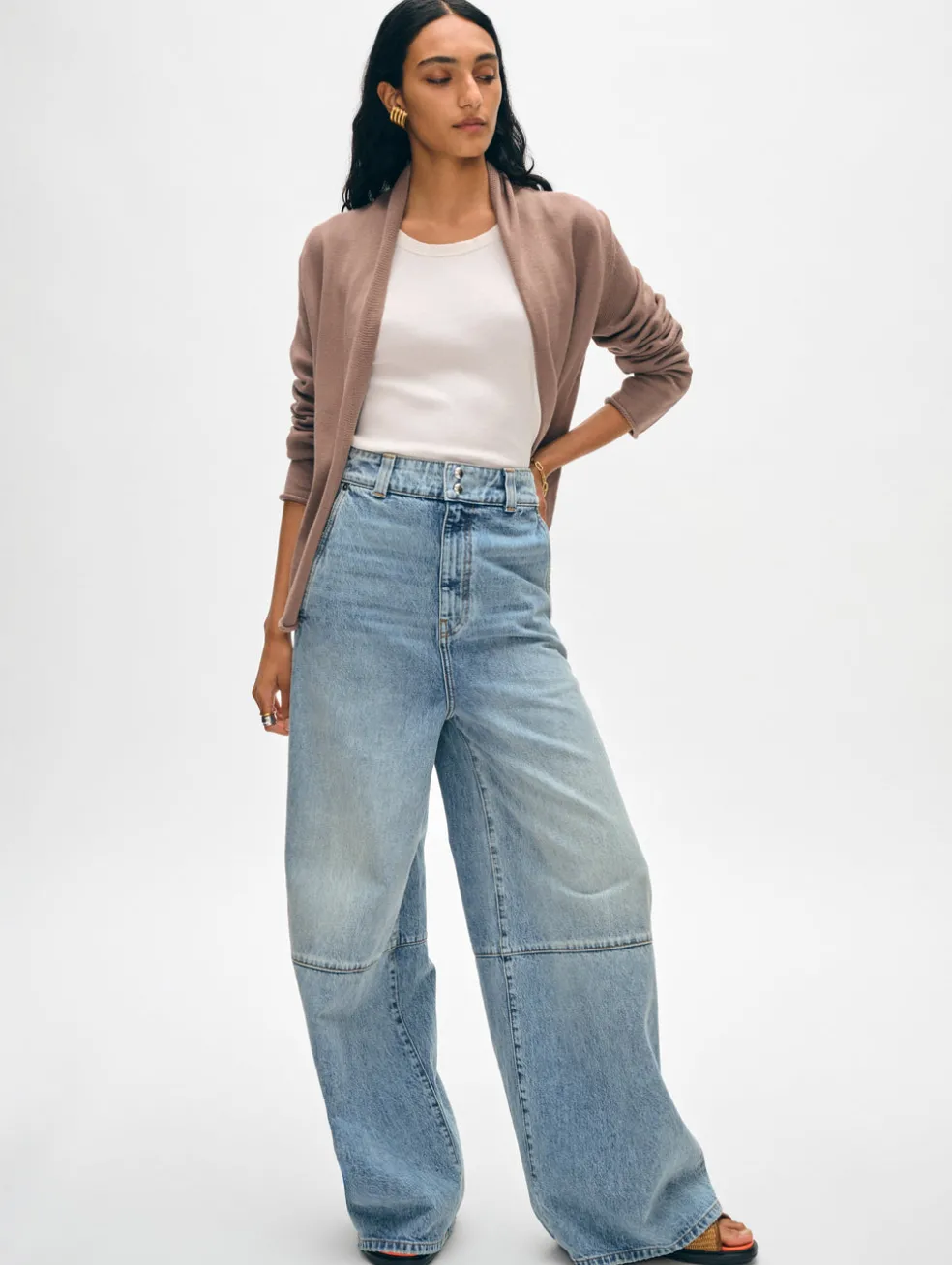 organic cotton mini trapeze cardigan