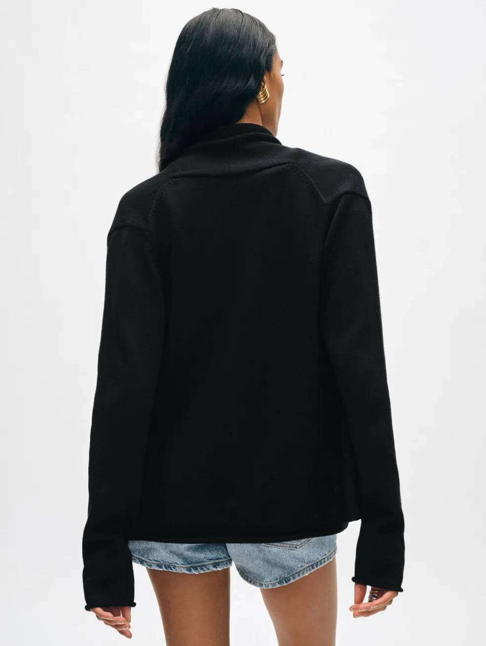 organic cotton mini trapeze cardigan