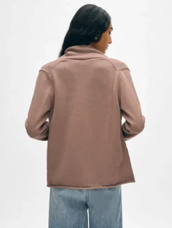 organic cotton mini trapeze cardigan