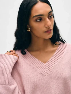 organic cotton oversized v neck