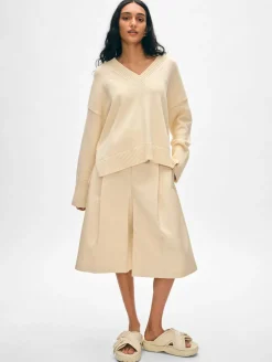 organic cotton oversized v neck