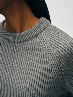 organic cotton plaited crewneck