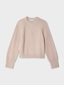 organic cotton plaited crewneck