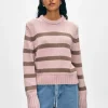 organic cotton striped crewneck