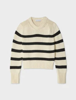 organic cotton striped crewneck