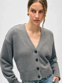 organic cotton v neck cardigan