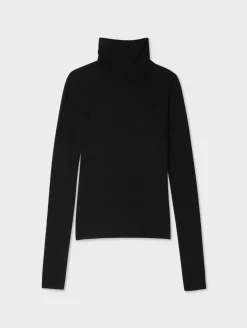 superfine merino fitted turtleneck