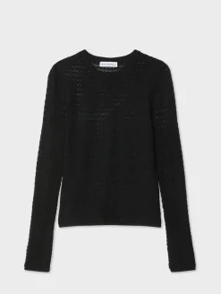 superfine merino lace stitch top