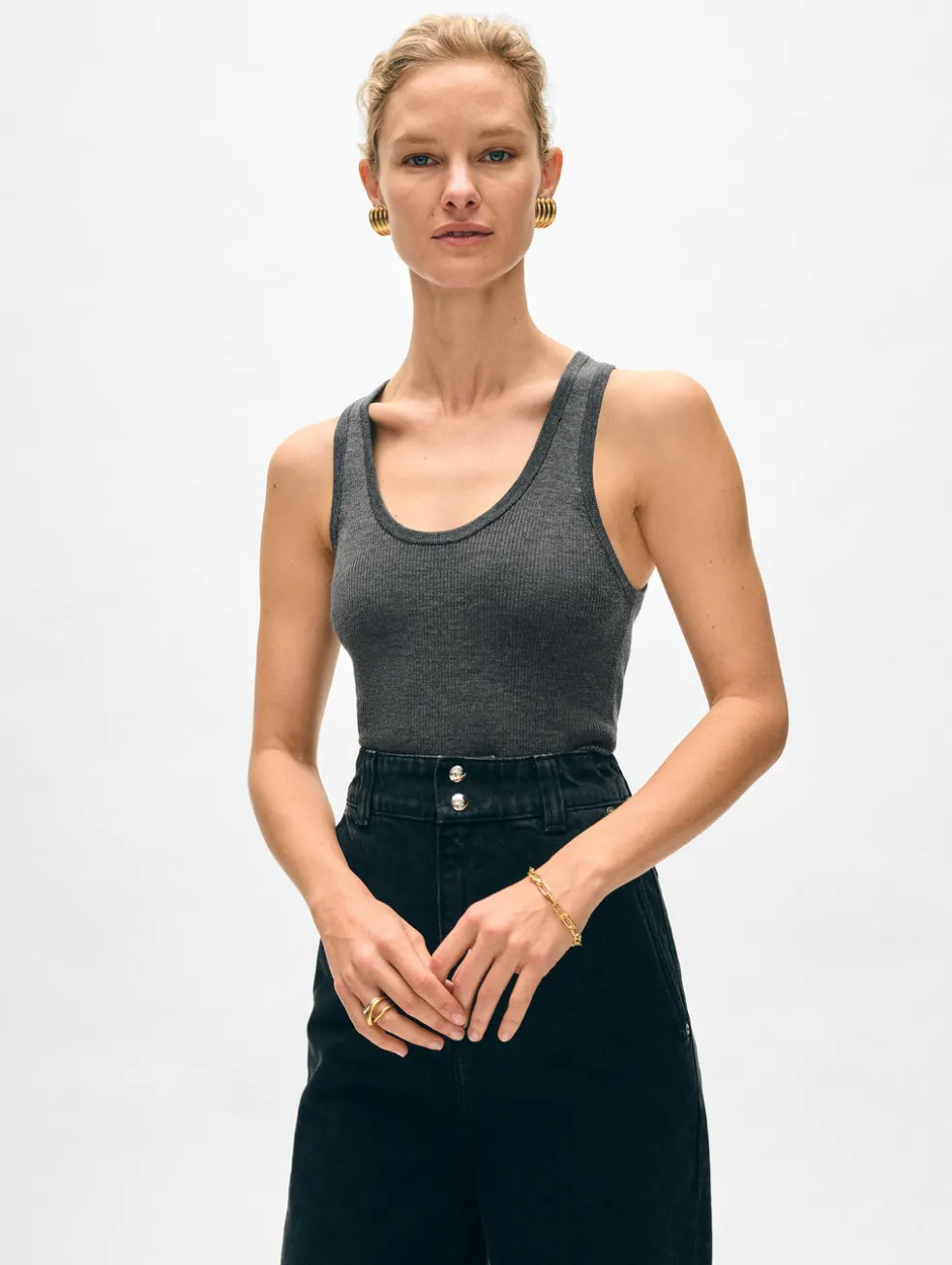 superfine merino ribbed tank