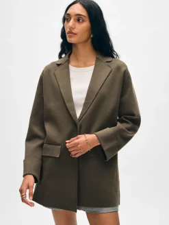 superfine organic cotton oversized blazer