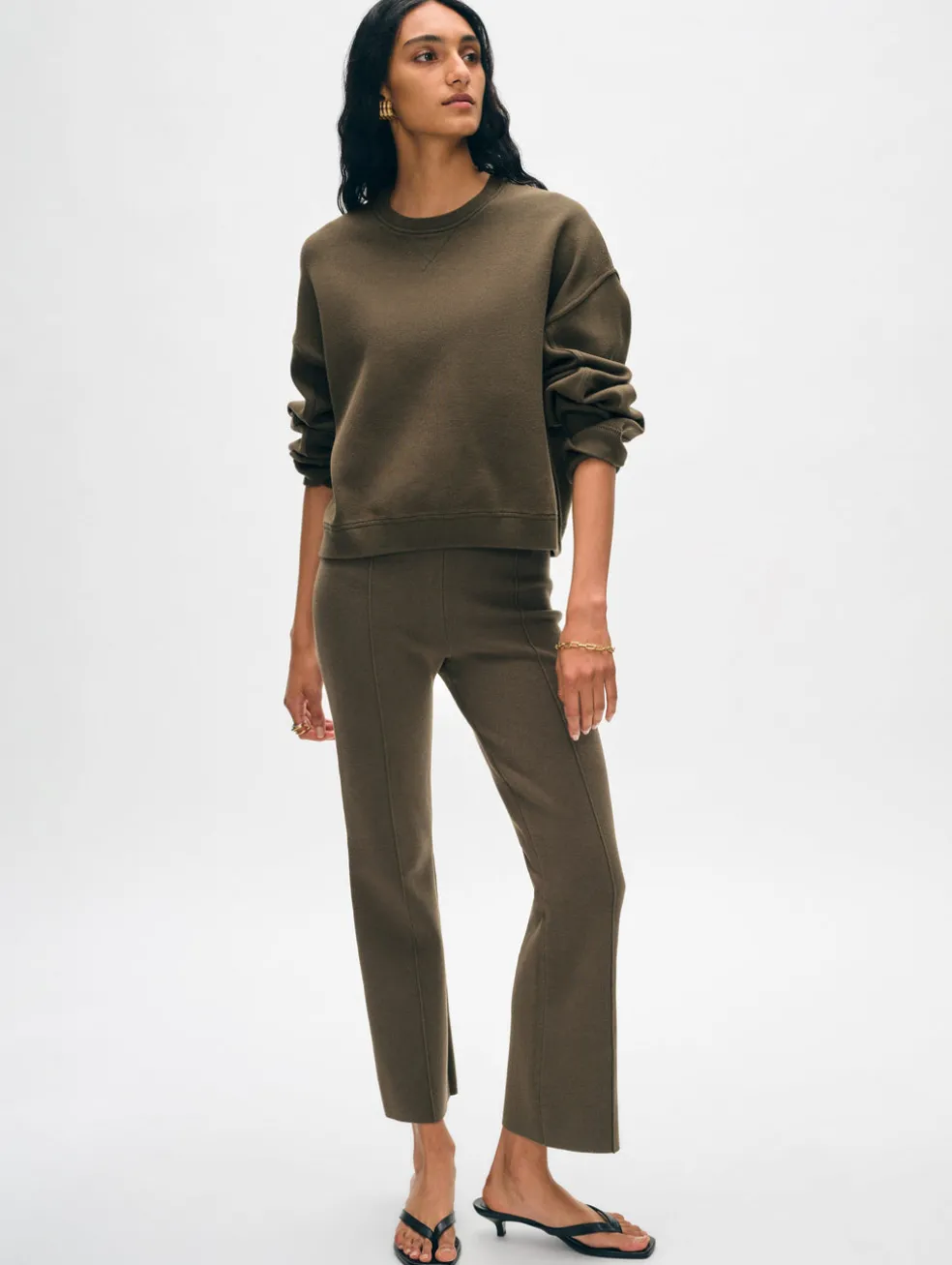 superfine organic cotton kick flare pant