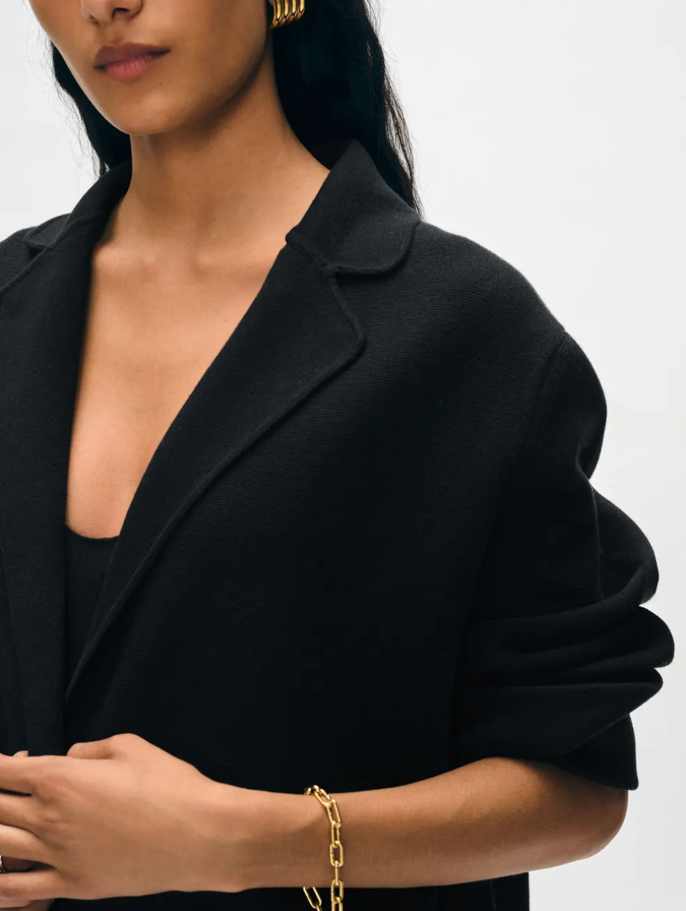 superfine organic cotton oversized blazer