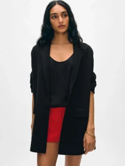superfine organic cotton oversized blazer