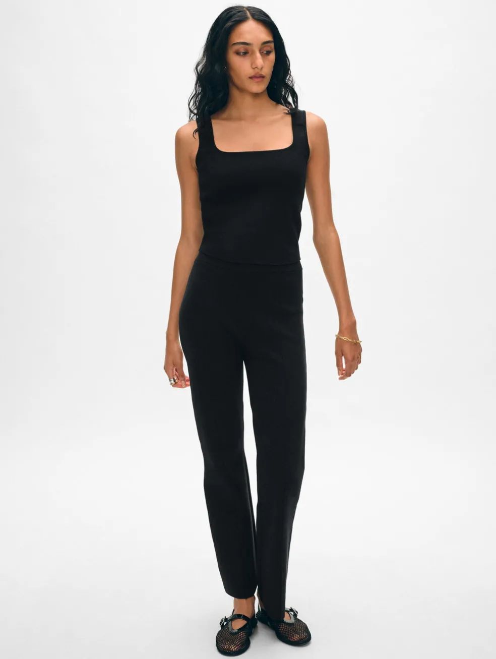 superfine organic cotton kick flare pant