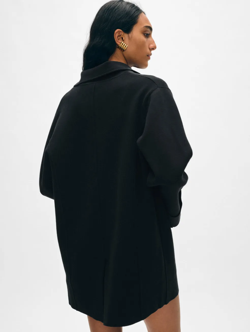 superfine organic cotton oversized blazer